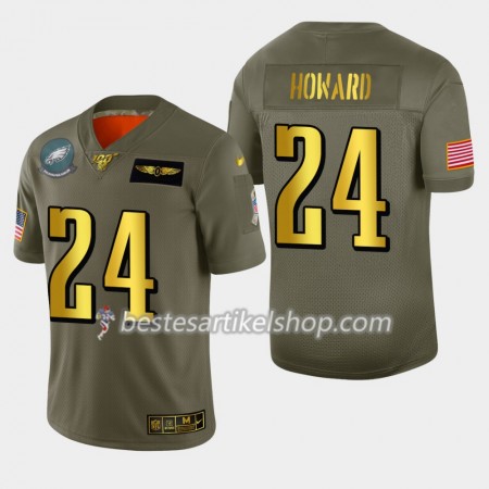 Herren Philadelphia Eagles Trikot Jordan Howard 24 Nike 2019 Salute to Service 100th